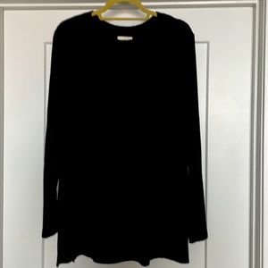 NEW NWT Lou & Grey Brushed Ribbed Tee Color: Black XL